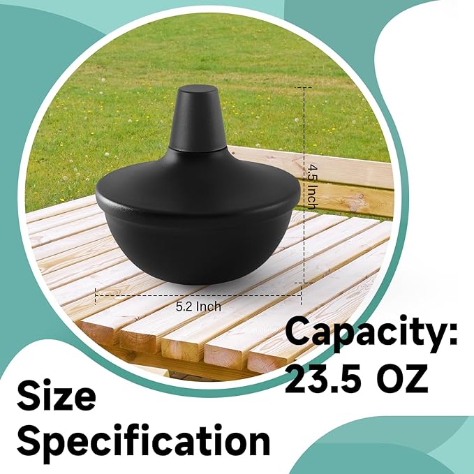 4 Pack Metal Table Top Torches,23.5 oz Citronella Torches for Outside,Refillable Flame Light Torch with Wicks and Covers for Party, Garden Decor,DIY