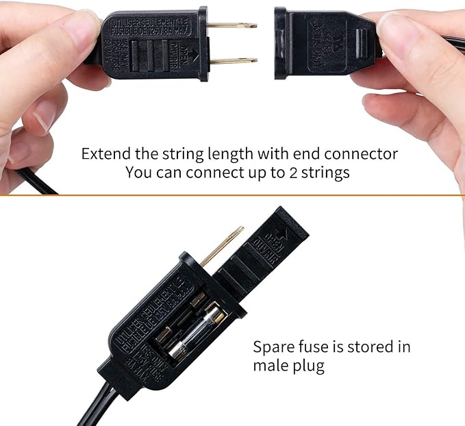 C9 Clear Christmas String Light Set, 50 Feet Vintage Christmas Tree Lights, Outdoor Roofline String Lights with 50 Clear Bulbs for Patio Garden Holiday Indoor Wedding Home Decorating, Black Wire