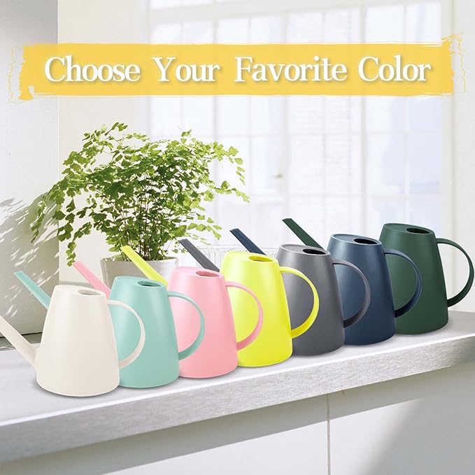 Watering Can for Indoor Plants, Small Watering Cans for House Plant Garden Flower, Long Spout Water Can for Outdoor Watering Plants 1. 8L 1/2 Gallon (Gray)