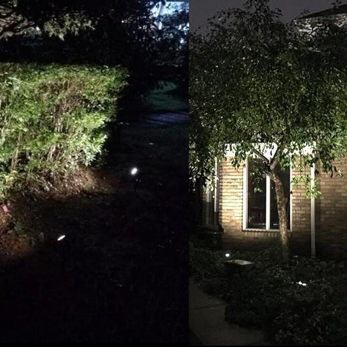 Pack of 2, Outdoor LED Landscape Lights Waterproof Spotlight with Spike Stand and Plug for Driveway, Outdoor Lawn Lighting, Flood Garden, Yard (9W Cool White)