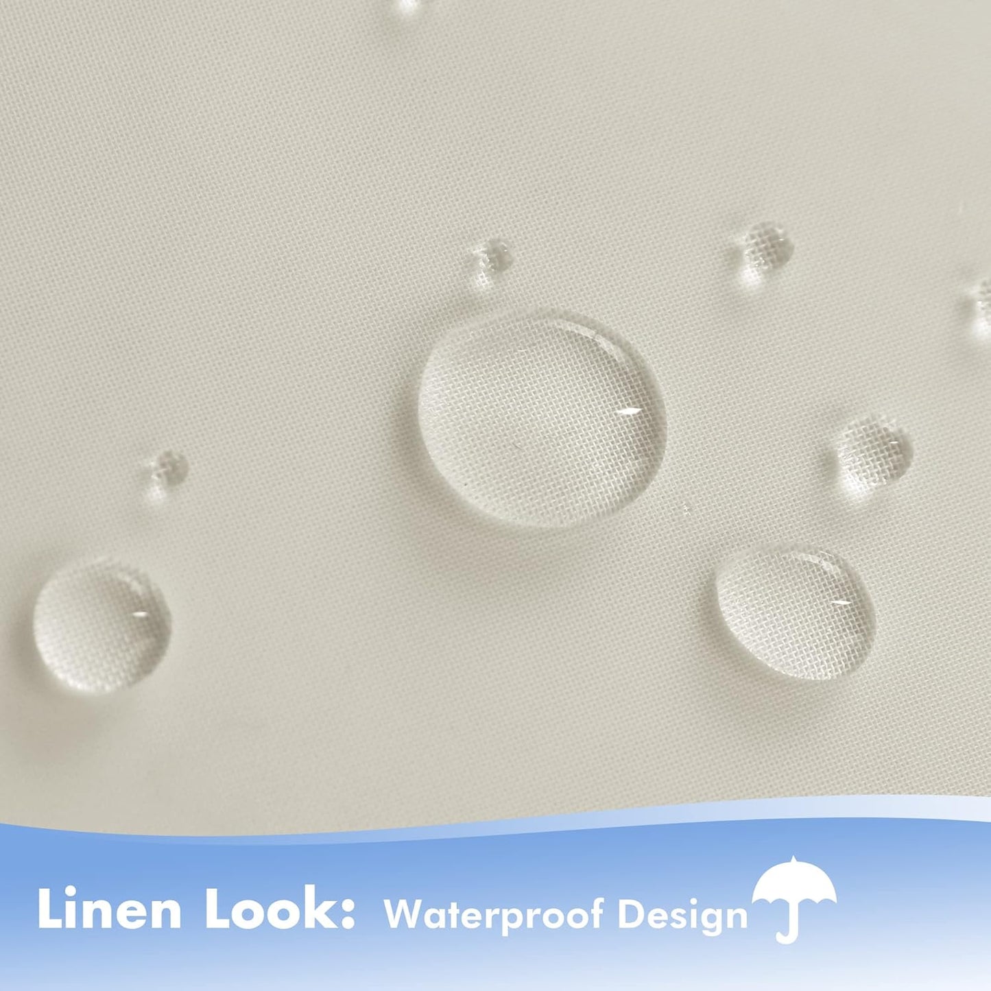 HolidayIdeas Beige Outdoor Sheer Curtains for Patio Waterproof, 2 Panels - 54 x 120 Inch - Light Filtering Voile Outside Curtains Grommet Drapes for Front Porch, Gazebo, Pergola, Backyard