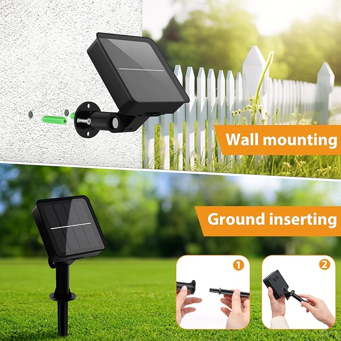 Kolpop Solar Fairy Lights Outdoor, 32FT 80LED Twinkle Light Outdoor Waterproof, 8 Modes Copper Wire Mini String Lighting for Garden Christmas Tree Outside