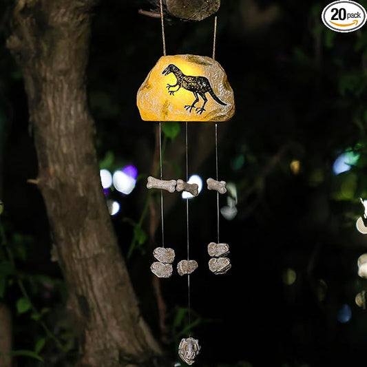 Outdoor Statue Dinosaur Hanging Decor Garden Solar Dinosaur Hanging Light for Outside Patio Balcony Pathway Lawn Yard Garden Figurine Ornament