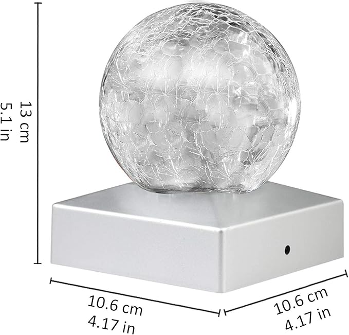 Solar Post Cap Lights Deck Fence 4x4 Outdoor Lighting for Garden, Patio (Cool White, 2 Pack)
