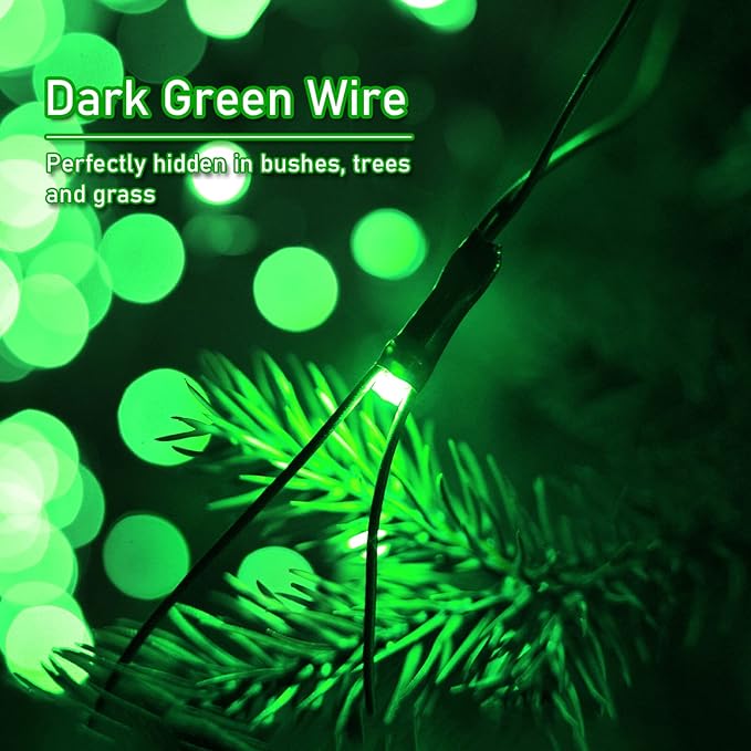 Green Christmas Net Lights Outdoor, 360 LED Plug-in With Remote, 12x5 Ft Extendable 8 Modes Waterproof Net With Green Wire for Bushes Gazebo Lawn Patio Garden Tree