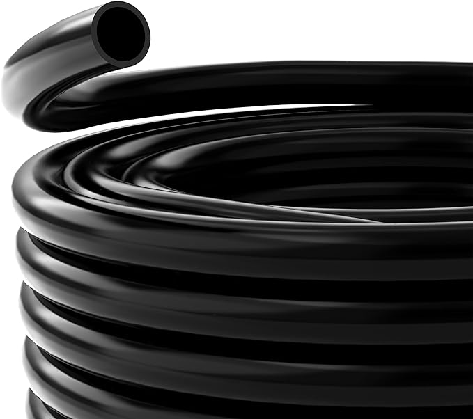 Alpine Corporation 100 Ft. PVC Tubing with 3/4" Inside Diameter for Ponds and Fountains, Black