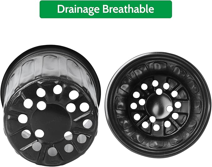 JERIA 50-Pack 1 Gallon Flexible Plant Nursery Pots with 50Pcs Plant Labels,Thickened Soft Plastic Seedling Pots,Seed Starting Pot Flower Plant Container for Succulents，Seedlings