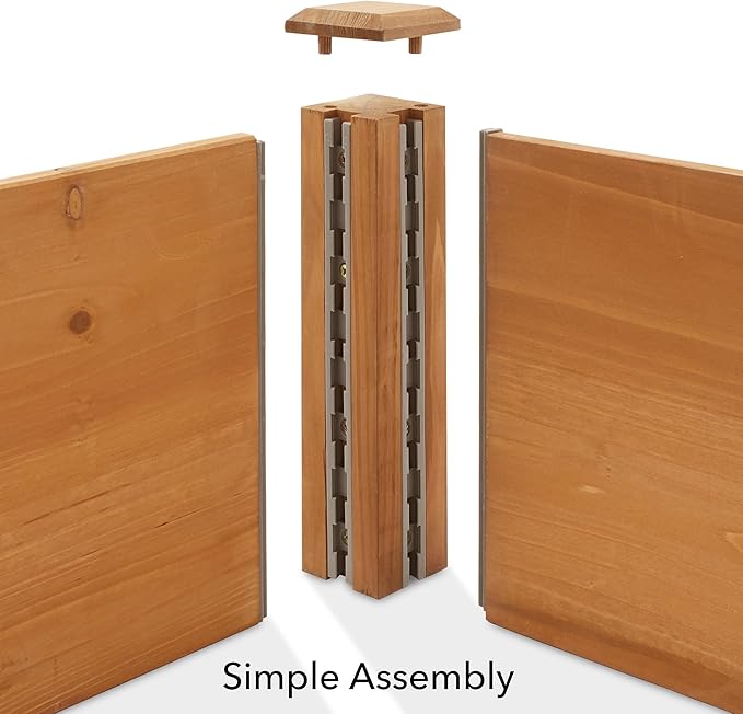 Casafield Outdoor Raised Garden Bed - Wooden Planter Box for Vegetables, Grass, Lawn, and Yard - 96 x 28 x 10, Natural