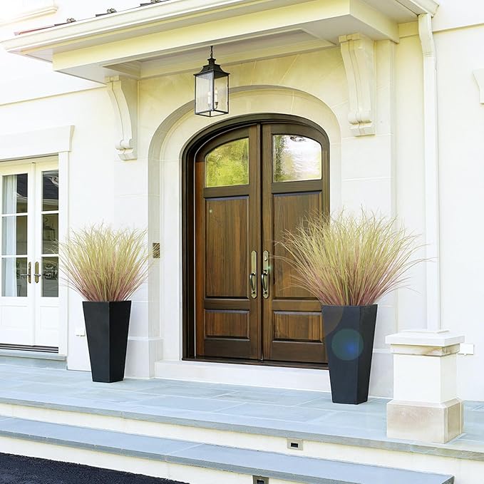 36Pcs Artificial Grass Plants, Faux Shrubs Wheat Grass, Artificial Tall Grass Fake Plants for Outdoor Decor,Artificial Greenery Stems Weed for Room Indoor Home Decor（Light Purple）