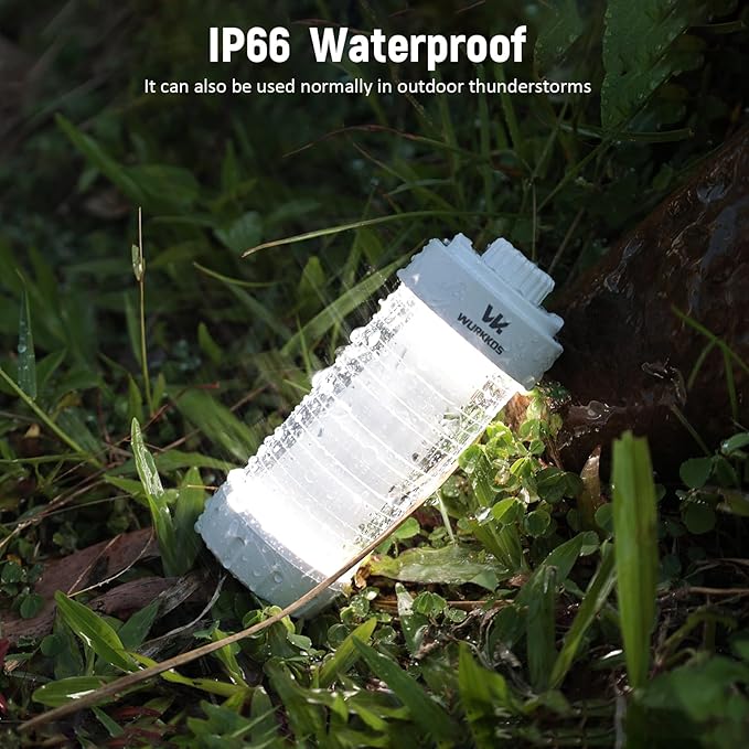 Wurkkos CL01 Camping Lantern Rechargeable, 550LM Waterproof Tent Light with Magnet Base, Up to 300H Runtime,Portable Lantern Flashlight with RGB light,Emergency Camp Light for Hurricane,Hiking,Camping