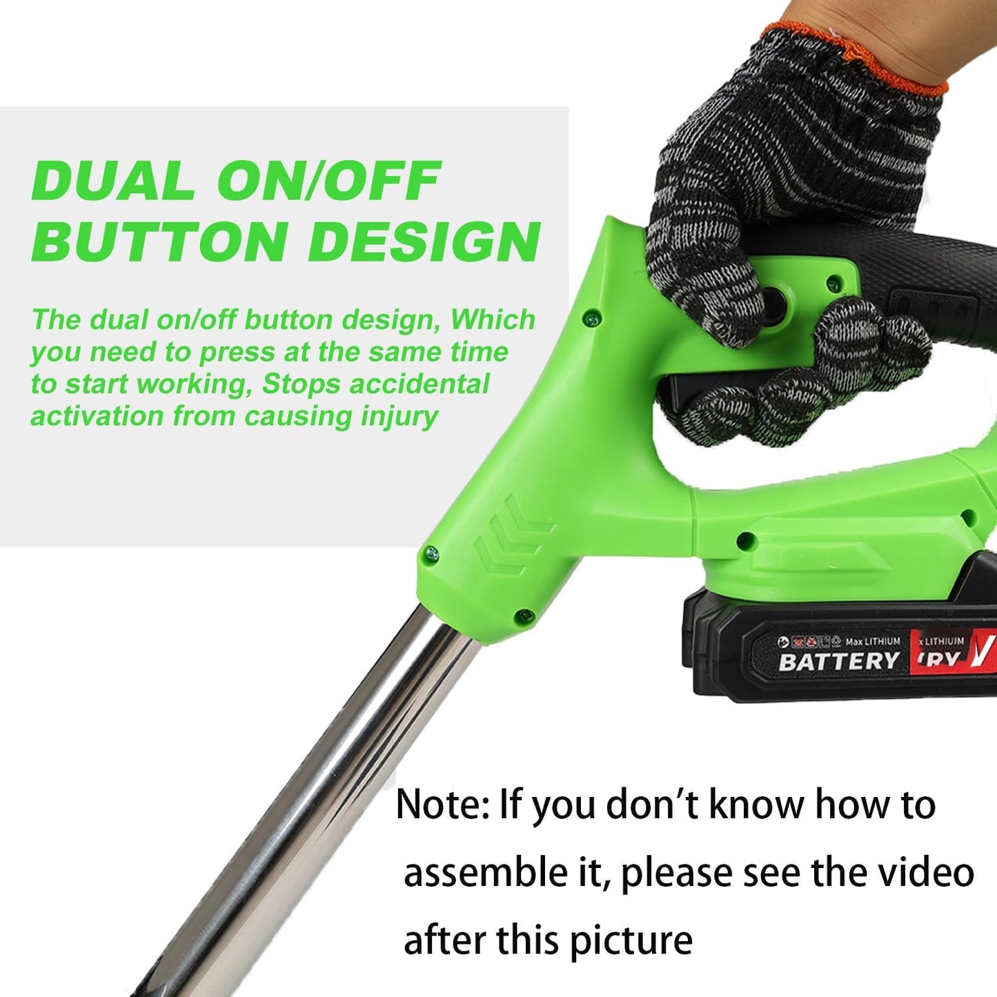 Electric Weed Wacker Cordless Eater 2 Battery,Foldable and Lightweight Grass Trimmer/Brush Cutter,5 Types Blade&Wheels 21V 4.0Ah Battery (2 Pieces) Powered for Garden and Yard (Foldable)