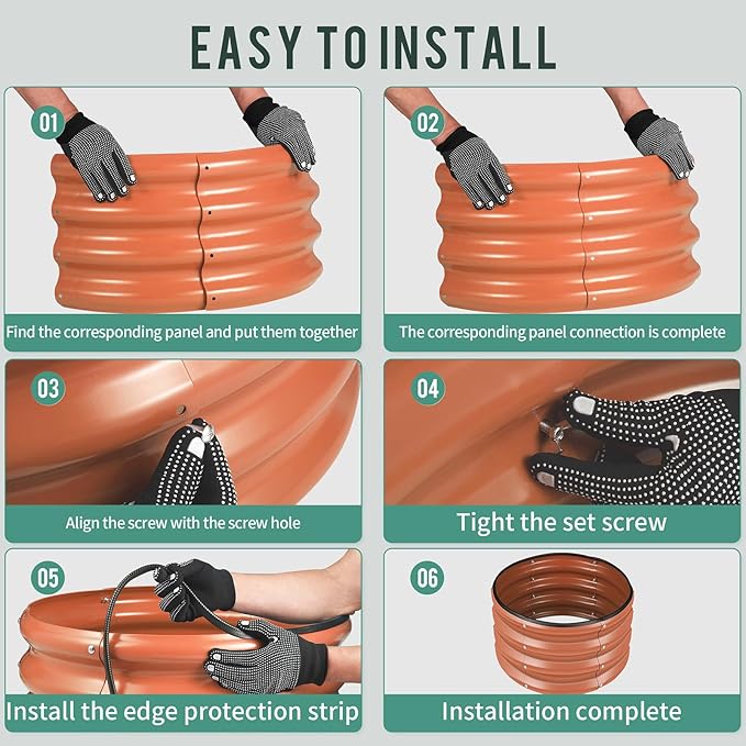 ZXZYHFTY Round Galvanized Raised Garden Bed kit,Pink Outdoor Garden Raised Planter Box, Round Large Metal Raised Garden Beds for Vegetable 2 * 2 * 1ft 1 Pack