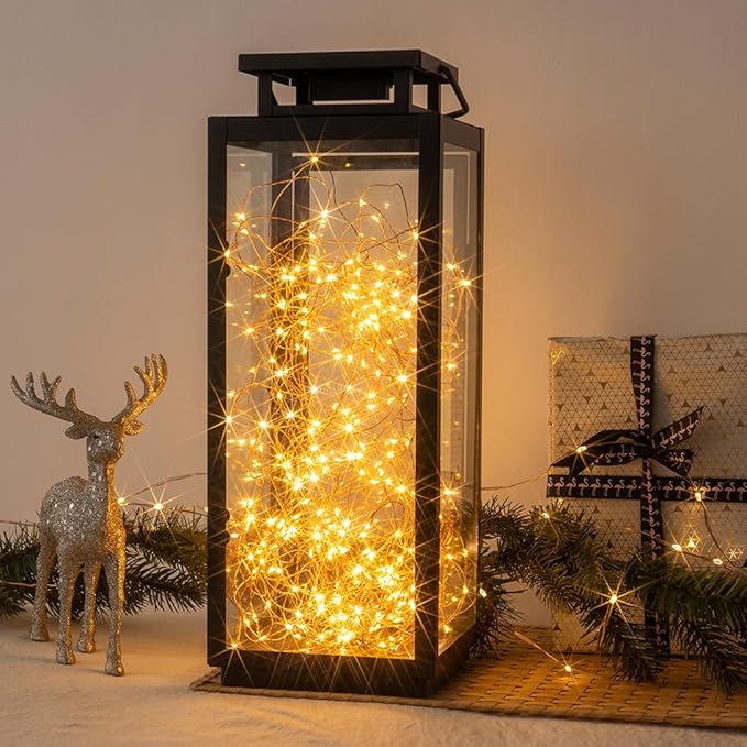 Solar String Lights Outdoor,200FT 600 LEDs Solar Fairy Lights,Waterproof Solar Light for Outside 8 Modes Button Controlled for Patio Gardens Backyard Tree Wedding Christmas,Warm White