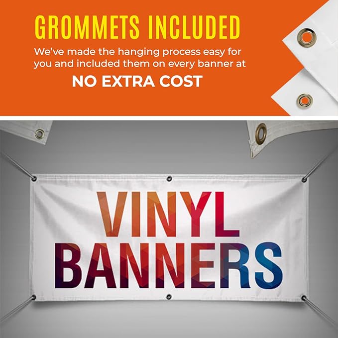 Personalized Passion Vinyl Banner 3' x 12' - Customized Banner for Business, Graduation, Birthday Parties - Indoor/Outdoor Use - Full Color 13oz Vinyl Custom Signs with HD Printed Text, Photos