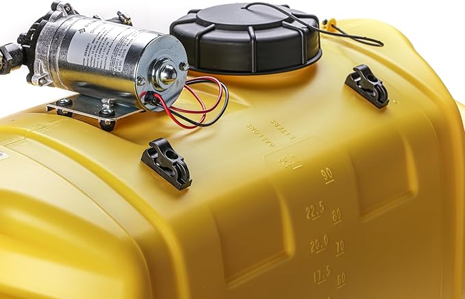 25-Gallon Gold Spot Sprayer – 12V Pump, Deluxe Handgun, 2.2 GPM, 100 PSI, Heavy-Duty Tank, Adjustable Spray Pattern & 15 Ft Hose