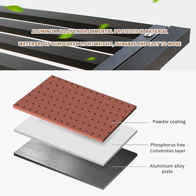 Metal Plant Stand, Rust-proof Aluminum Flower Pot Stand, Plants Display Stands Decoration Racks for Living Room Balconies and Gardens (90 Ebony)