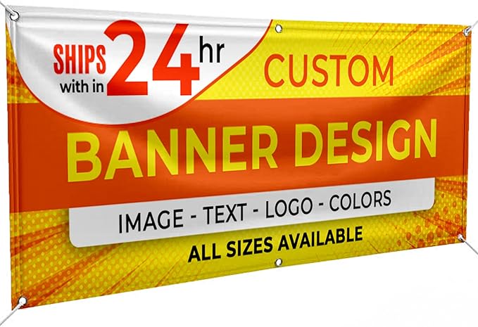 Personalized Passion Vinyl Banner 3' x 30' - Customized Banner for Business, Graduation, Birthday Parties - Indoor/Outdoor Use - Full Color 13oz Vinyl Custom Signs with HD Printed Text, Photos