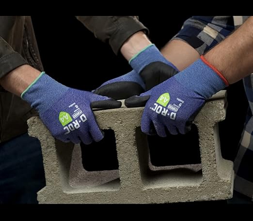 MAGID D-ROC ANSI A4 AeroDex Polyurethane Palm Coated Work Gloves, 12 Pairs, Size 11/2XL, GPD482