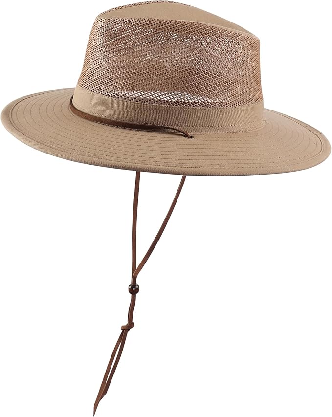 Home Prefer Cotton Summer Fedora Hat Wide Brim Sun Hats for Men Women UPF 50+ Sun Protection Cap for Fishing Hiking