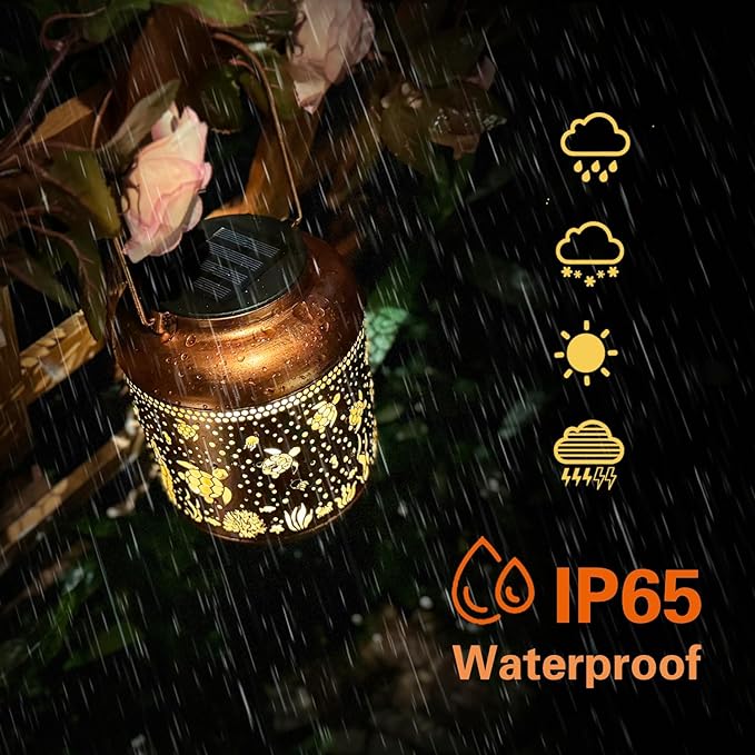 2 Pack Sea Turtle Solar Lanterns Outdoor Waterproof,Hanging Solar Lights Sea Turtle Gifts for Women Metal LED Decorative Light for Yard,Patio,Lawn,Tabletop,Pathway,Landscape,Garden Decor