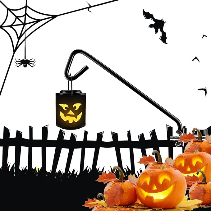 2 Packs 11 inches Fence Deck Hook Rail Hook Hanging Hook Mounting Kit Heavy Duty Bird Feeder Hook Decorative Hook Hanger for Bird Feeders Planters Suet Baskets Lanterns on Balcony Porch Railing Fence