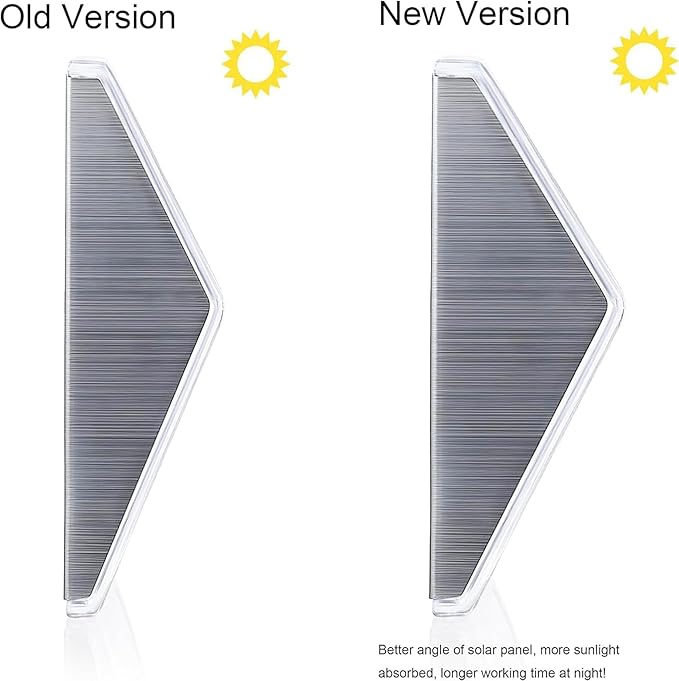 XLUX Solar Lights for Steps Decks Pathway Yard Stairs Fences, LED lamp, Outdoor Waterproof,Warm Light,12 Pack