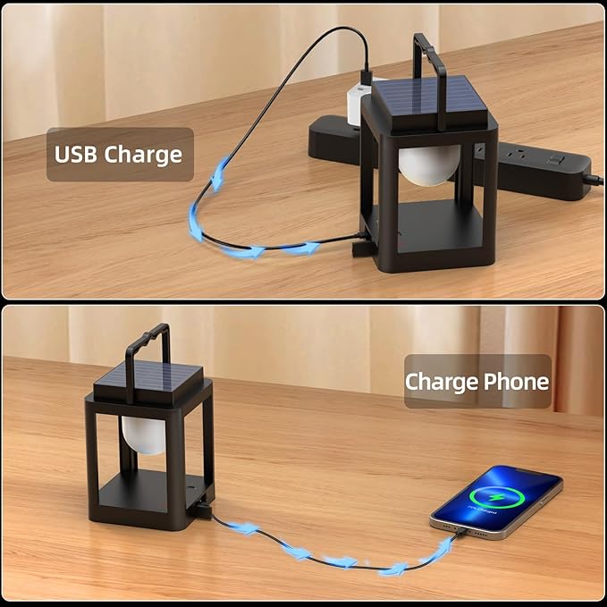 Outdoor Solar Table Lamp,Collasis 10 RGB Color Changing Lights,Portable Rechargeable Solar Lantern Waterproof, Touch Control Outdoor LED Lights Decorative for Patio Walking Reading Camping Bedside