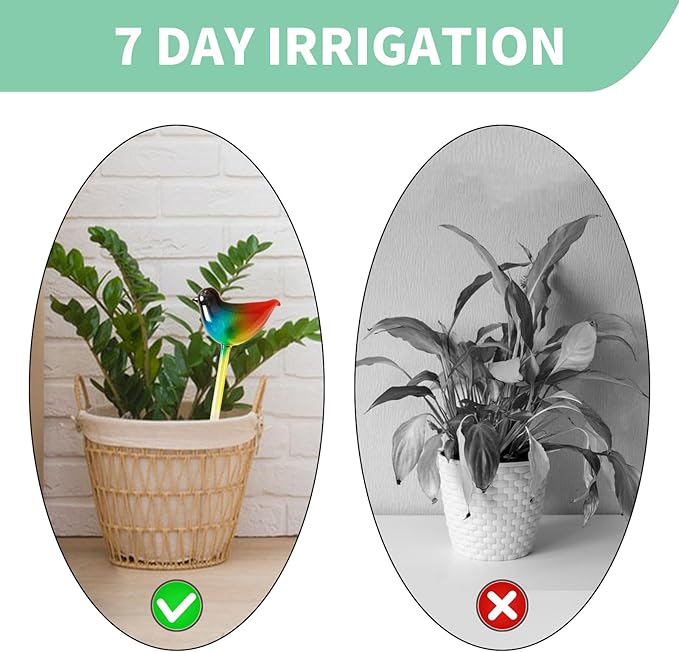 Glass Plant Watering Globes, Flower Watering Globes Self Watering Star Plant Watering Pot, Automatic Multicolored Glass Watering Spray for Everyday Use,3 Pack (B)