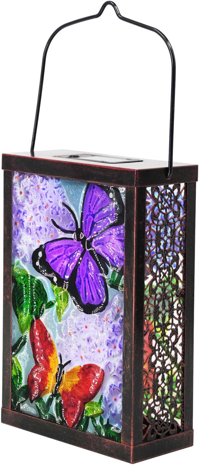 Hanging Solar Lantern, Outdoor Decorative, LED Solar Butterfly Lights, Tabletop Lamp for Outdoor Patio Garden