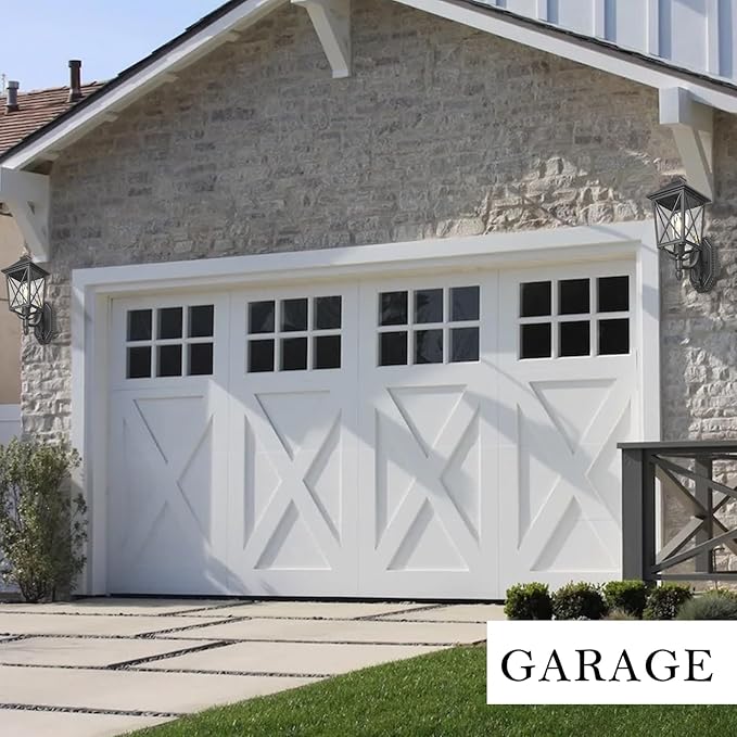 Darkaway Outdoor Wall Light Fixture,Outside Porch Lights Wall Mounted Seeded Glass Exterior Waterproof Lantern Modern E26 Socket Wall Sconce Lighting for Front Door Yard Patio