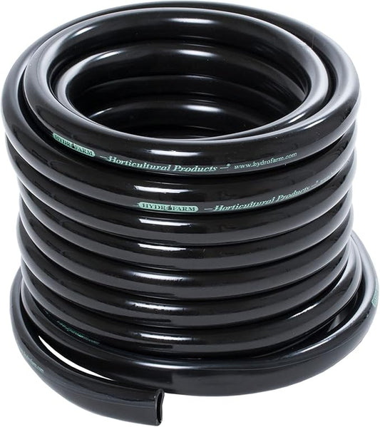 Hydrofarm HGTB50GF 1/2-Inch Black, Foot Roll Tubing, 25 feet