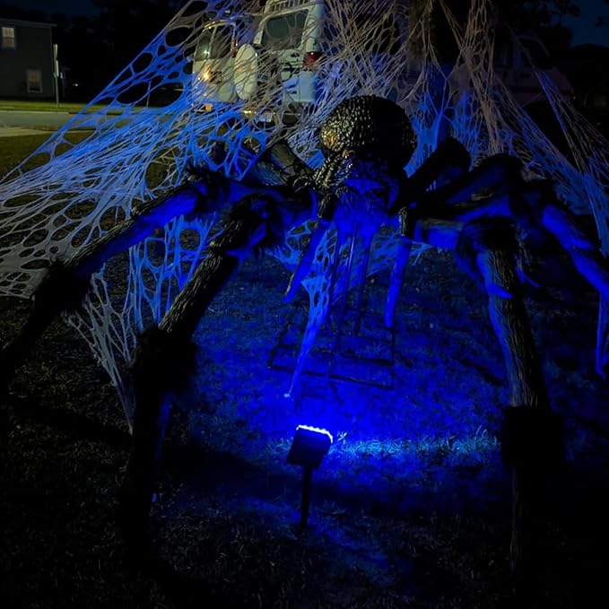 Solar Spot Lights Outdoor, Blue Solar Spotlights Landscape Lights with IP65 Waterproof 20 LEDs for Garden Path Yard Holiday Decoration 4 Pack