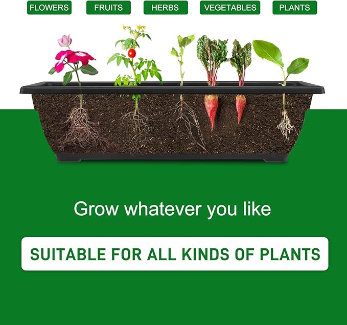 Outvita 4.4 FT Vertical Garden Bed, 5 Tier Vertical Raised Planter, Removable Black Raised Bed Box with 4 Wheels, Movable Elevated Vegetable Flower Planter for Patio Yard Indoor Outdoor