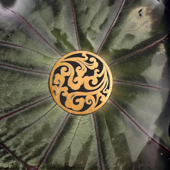 Copper Bird Bath Purification Disk, Water Wiggler for Bird Bath, Bird Bath Copper Disk, 1mm Reinforced 99% Pure Copper Cleaning Disk, Universal Fit for Outdoor Birdbaths, 4 Inch in Diameter (G)