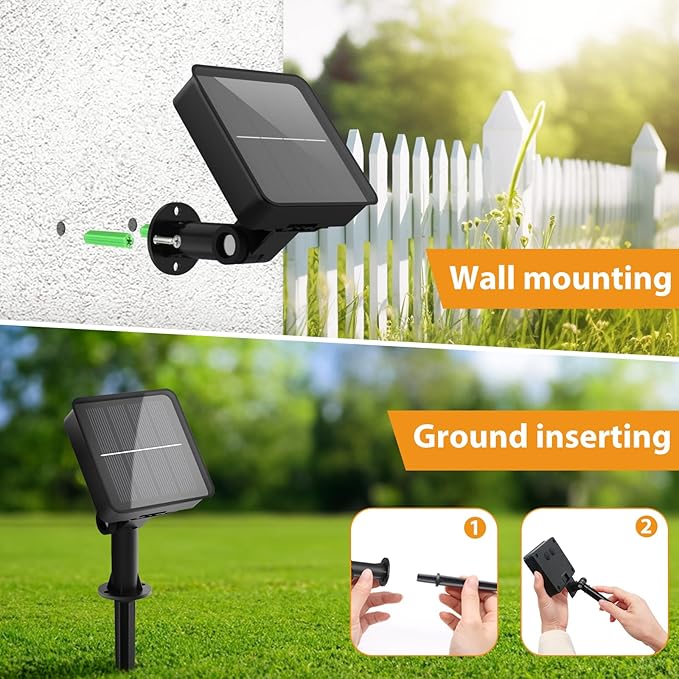 kolpop Green Solar Fairy Lights Outdoor, 3 Packs Total 96FT 240 LED Solar Powered String Light Outside Waterproof, 8 Modes Copper Wire Mini Twinkle Tree Lighting for Halloween Garden Patio Yard