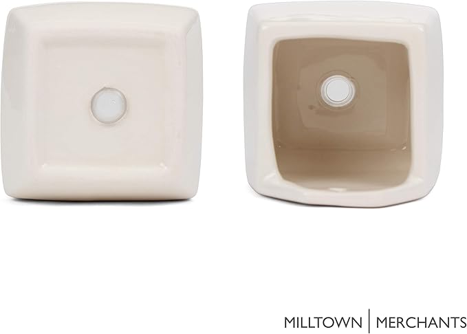 Milltown Merchants Succulent Wall Planter - Black Ceramic Planter - Succulent Plant Pot - Hanging Vase for Living Wall (1 Pack/Contemporary/White)