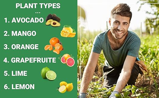 6-4-6 Avocado and Citrus Tree Professional Fertilizer Plant Food for Outdoor/Indoor Gardening; Quick-Release Nitrogen Fertilizer; Orange, Lime, Avocado and Lemon Tree Fertilizer (5 QUARTS)