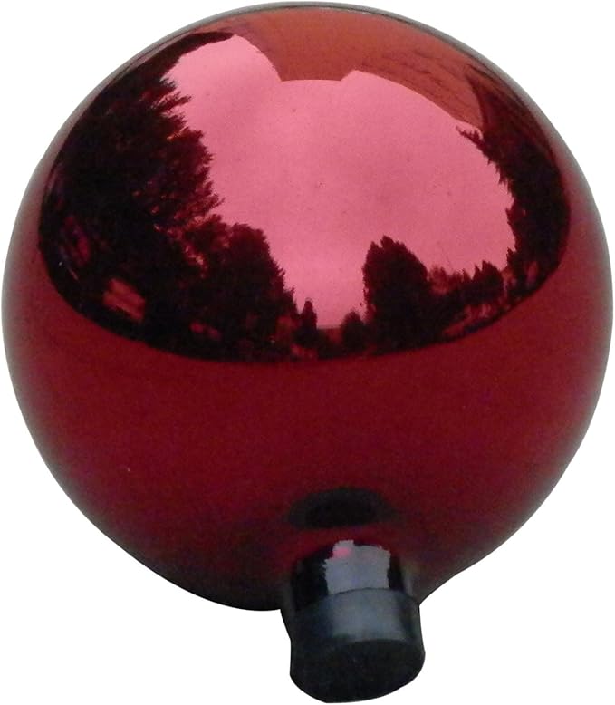 Alpine Corporation 10" Diamater Indoor/Outdoor Glass Gazing Globe Festive Yard Décor, Green