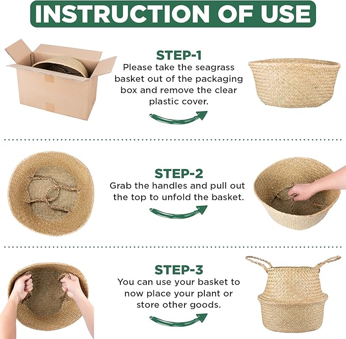 Plant Basket – Large Wicker Indoor Planter for Artificial Olive Tree Pot, 9-10 Inch Woven Baskets for Faux House Plants (Original, Large)