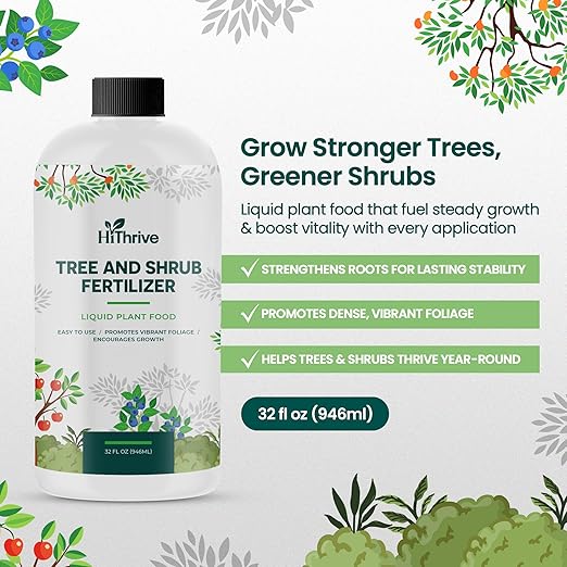 32oz Tree and Shrub Plant Food - Makes 32 Gallons of Tree and Shrub Fertilizer, Liquid Plant Fertilizer for Healthy Roots, Foliage & Year-Round Growth, Nutrient-Rich Formula for All Trees & Shrubs