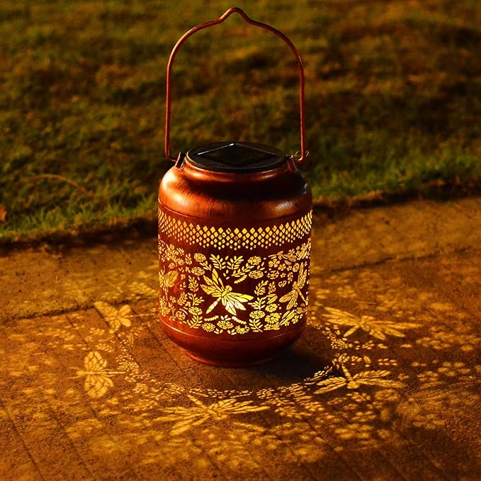 Outdoor Solar Lantern Decorative Waterproof Solar Lights for Yard, Patio, and Garden(Dragonfly)