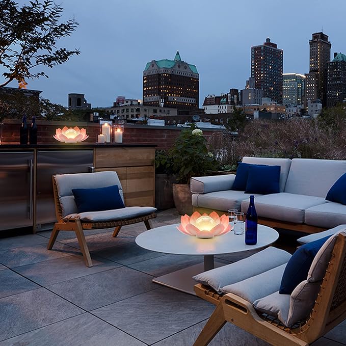 Solar Light Outdoor, Metal Glass Decorative Waterproof Garden Light LED Solar Flower Lights for Patio, Lawn,Walkway,Tabletop,Ground