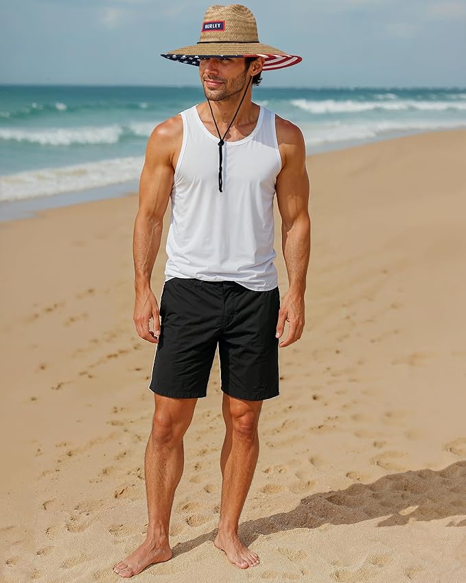 Hurley Men's Straw Hat - Bayside Lifeguard Straw Sun Hat