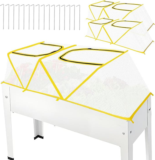 47.2" *14.6" *13.4" Foldable Garden Row Accelerator Plants Cover for Raised Garden Bed, Mini Greenhouse Cover with Two Air Hole and Breathable Mesh, Frost Cover for Plant Vegetable Seedling Protector