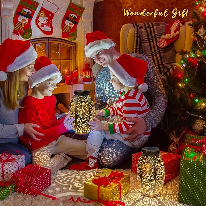 Owl Solar Outdoor Lantern Waterproof, Garden Decor Gifts for Women, LED Metal Garden Solar Lights for Porch, Yard, Patio Ornaments, Mothers Day Gifts for Mom Grandma (Antique Bronze,1Pack)