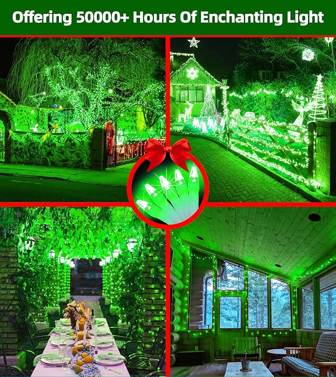 750 LED 246FT Christmas Lights Outdoor, Super Long Waterproof Christmas String Lights with 8 Modes, Christmas Tree Lights with Timer Memory for Fence Garden Xmas Wedding Party DecorGreen