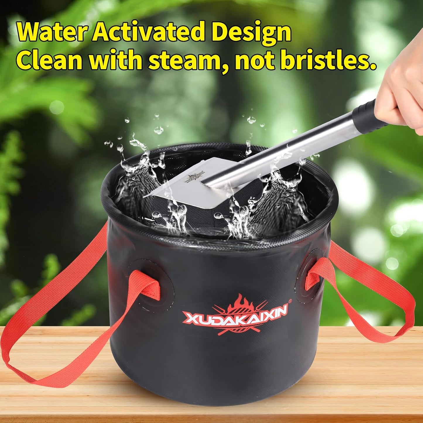 Grill Brush Bristle Free,(Only Replaceable Cleaning Head No Grill Brush)-Black