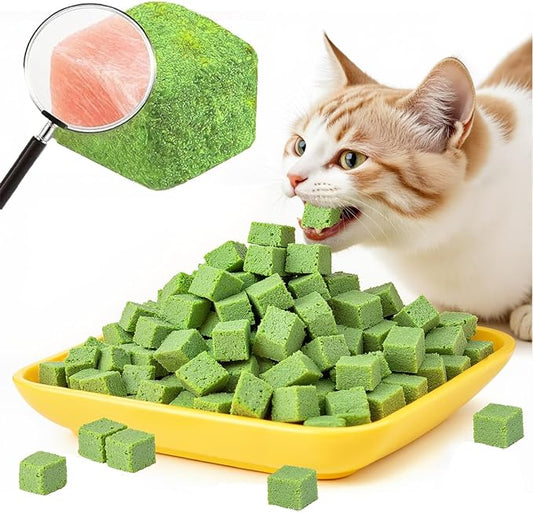 250g/8.82oz Cat Toy Cats Grass Treats, Fish Oil Kitten Grass Catnip Stick for Hairball Removal Teeth Cleaning Cats Edible Freeze Dried Kitty Lickable Chew Dental Snack for Indoor Kitty Food