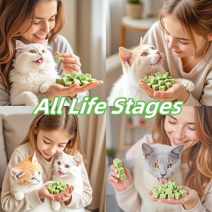 60g/2.12oz Cat Toy Cats Grass Treats, Fish Oil Kitten Grass Catnip Stick for Hairball Removal Teeth Cleaning Cats Edible Freeze Dried Kitty Lickable Chew Dental Snack for Indoor Kitty Food