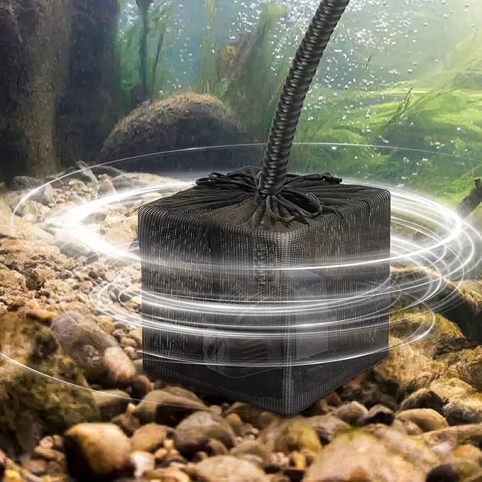 Fineday Pond Filter, Anti-Clogging Outdoor Mesh Water Pump Cover Barrier Bag Box Basket (7 inch)